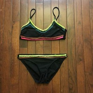 Xhilaration Swim - Black bikini with colorful accents Xhilaration Swim - Black bikini with colorful accents